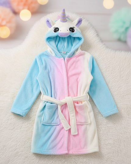 blue unicorn robe - lifestyle