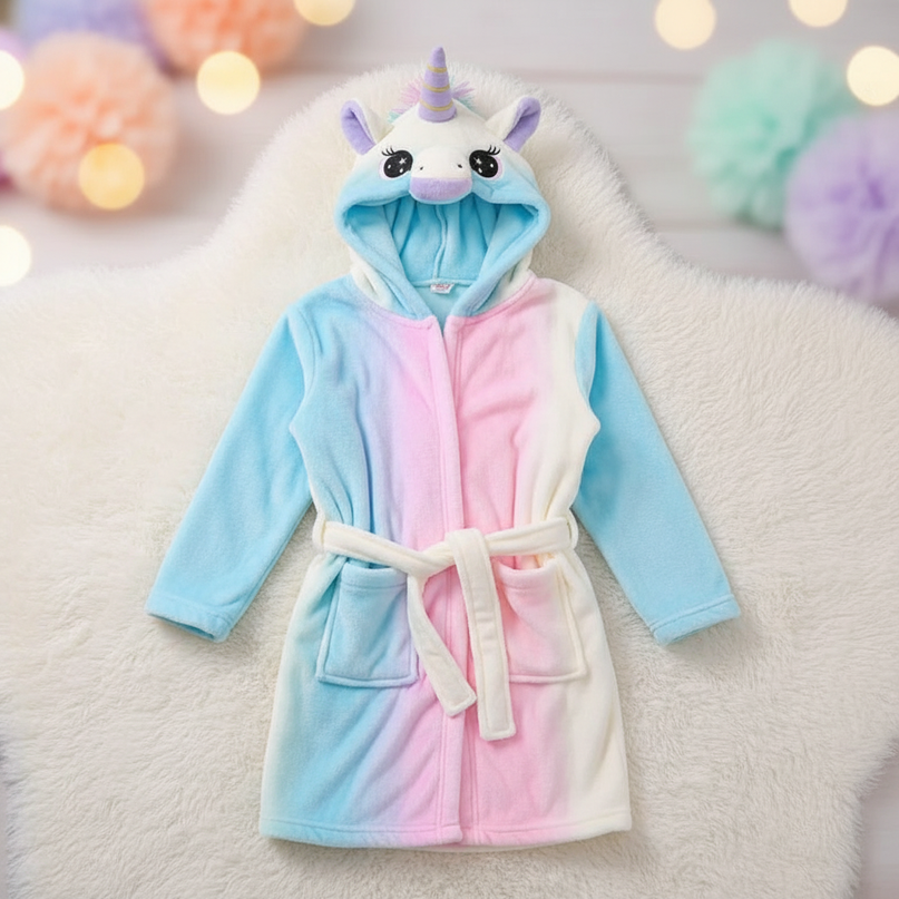 blue unicorn robe - lifestyle
