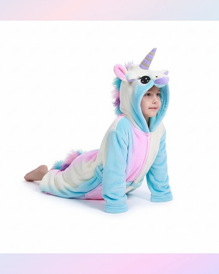 blue unicorn robe - white-bg