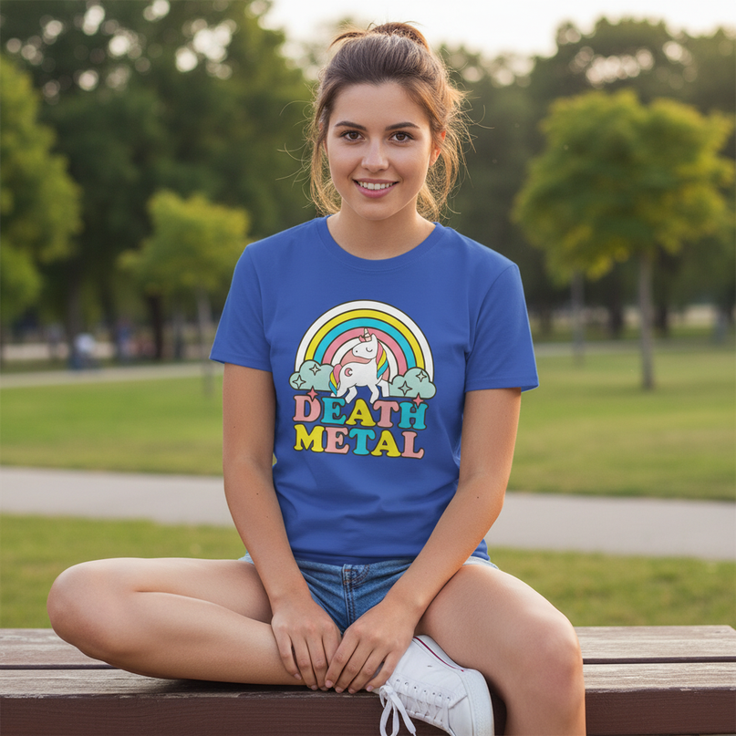 blue unicorn shirt - lifestyle