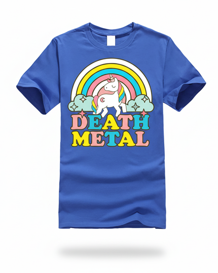 blue unicorn shirt - white-bg