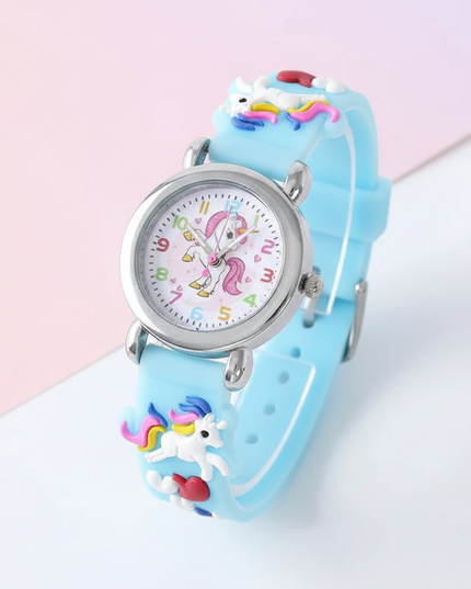 blue unicorn watch - white-bg