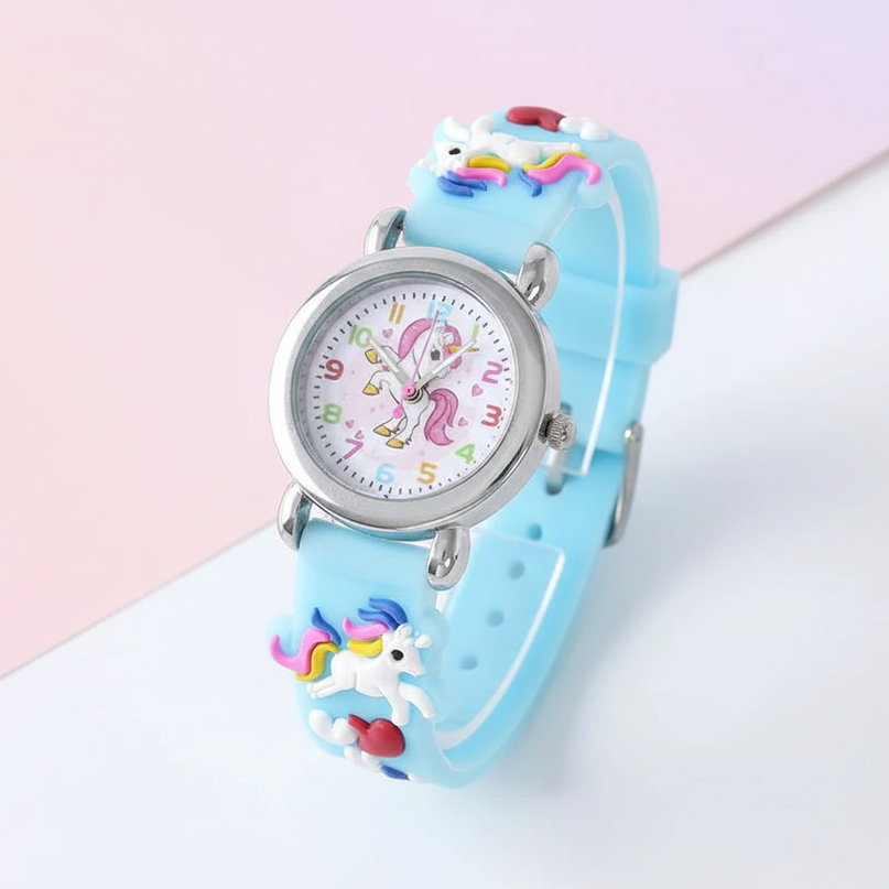 blue unicorn watch - white-bg