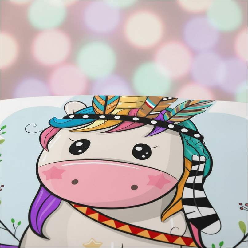 boho feather tribal unicorn bedding - detail