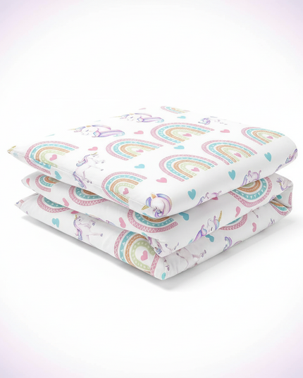 boho unicorn bedding - white-bg