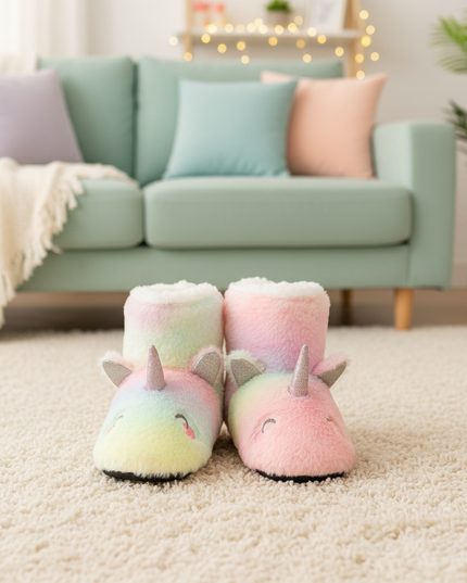boots unicorn plush slippers - lifestyle