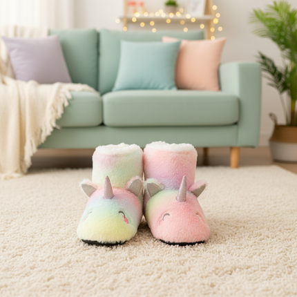 boots unicorn plush slippers - lifestyle