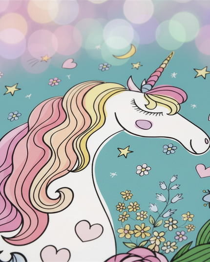 born to dream unicorn bedding - detail
