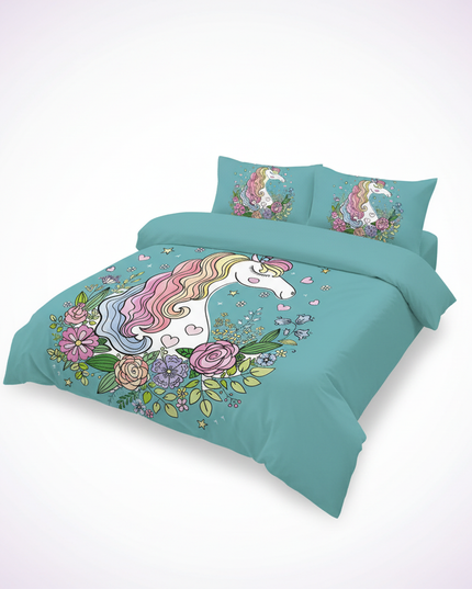 born to dream unicorn bedding - white-bg