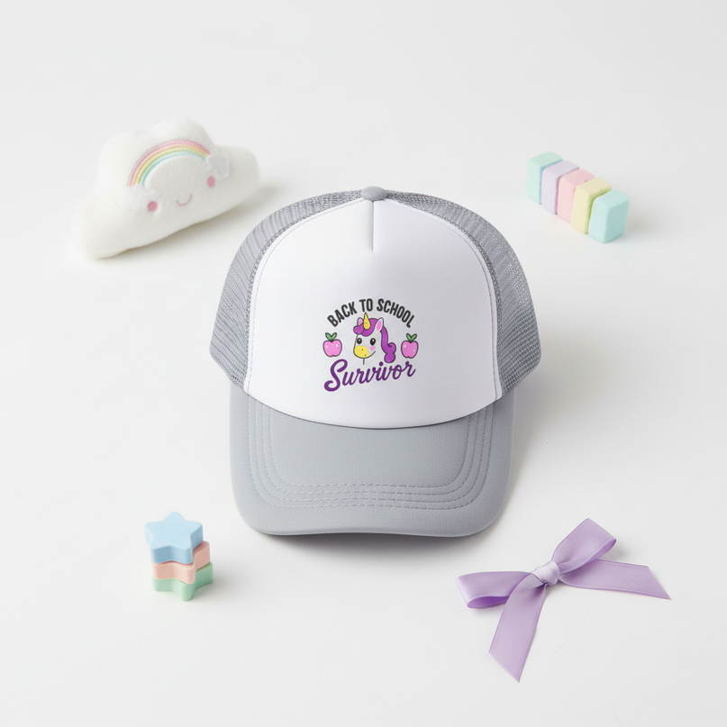 breathable unicorn hat - flat-lay
