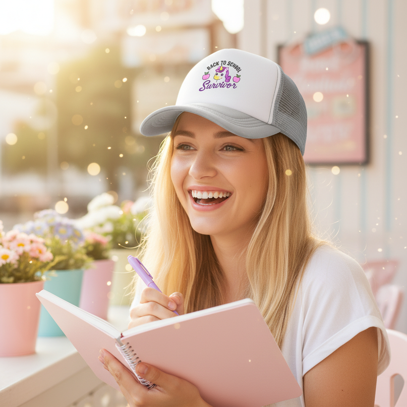 breathable unicorn hat - in-use