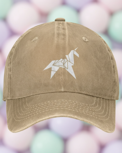 brown unicorn cap - detail