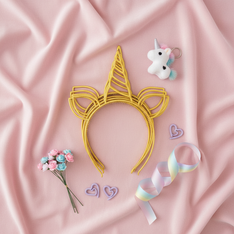 bulk unicorn headbands - flat-lay