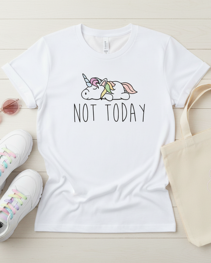 burgundy unicorn shirt - flat-lay
