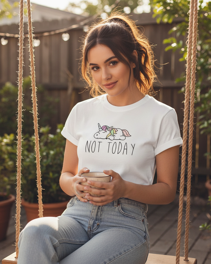 burgundy unicorn shirt - lifestyle