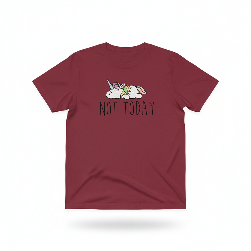 burgundy unicorn shirt - white-bg