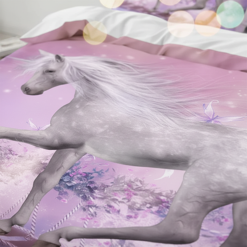 butterfly bridge unicorn bedding - detail
