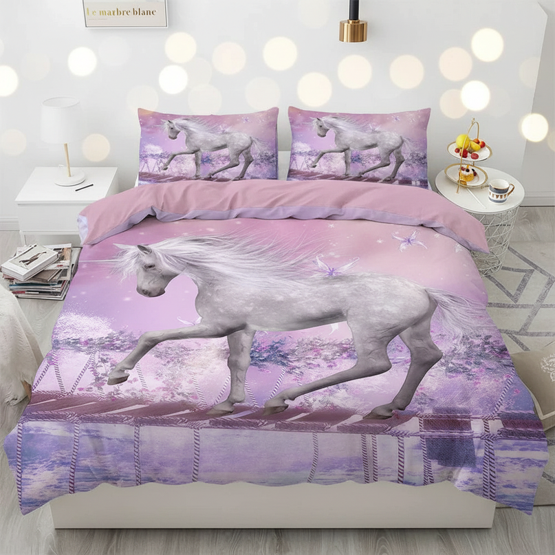 butterfly bridge unicorn bedding - lifestyle