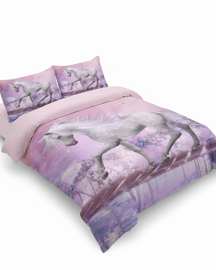 butterfly bridge unicorn bedding - white-bg
