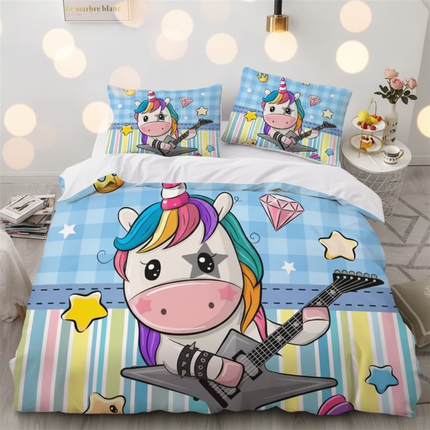 butterfly rose believe unicorn bedding - lifestyle