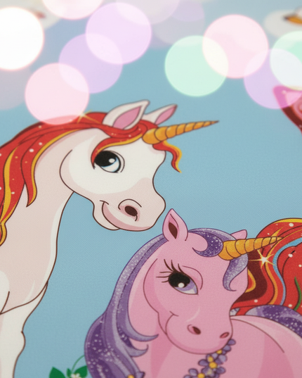 butterfly wing unicorn family bedding - detail