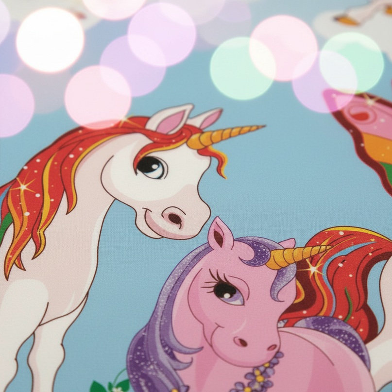 butterfly wing unicorn family bedding - detail
