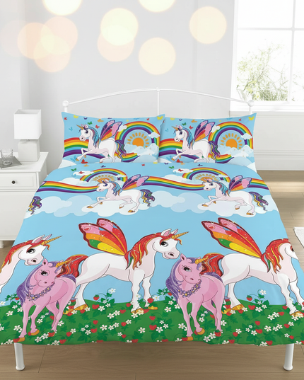 butterfly wing unicorn family bedding - lifestyle