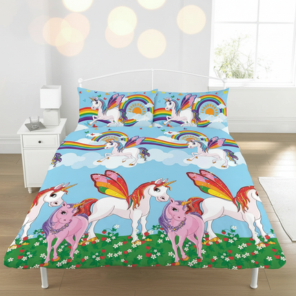 butterfly wing unicorn family bedding - lifestyle