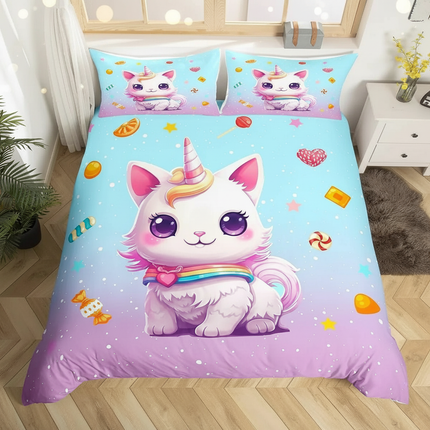 candy caticorn bedding - lifestyle