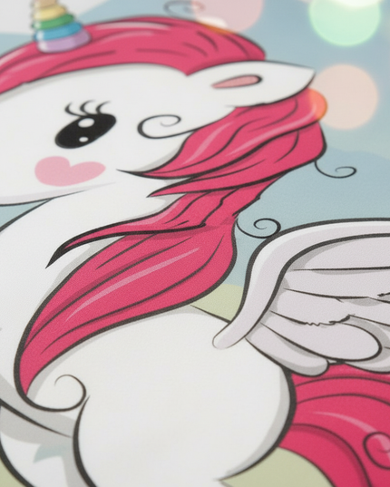 cartoon unicorn bedding - detail