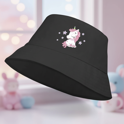 cartoon unicorn bucket hat - lifestyle