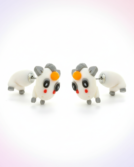 cartoon unicorn earrings - white-bg