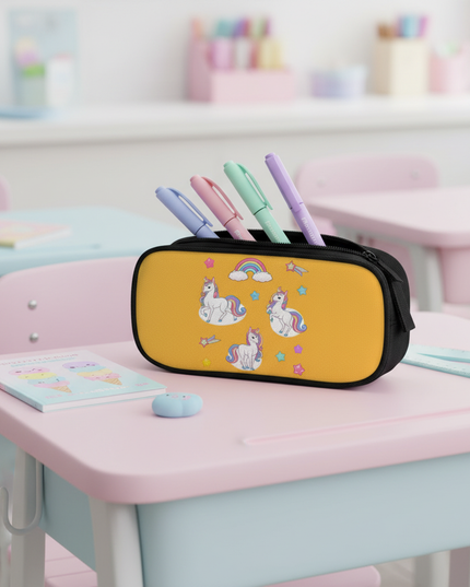 cartoon unicorn pencil case - lifestyle