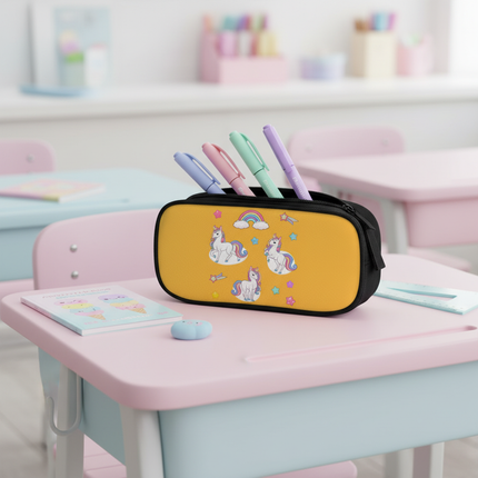cartoon unicorn pencil case - lifestyle