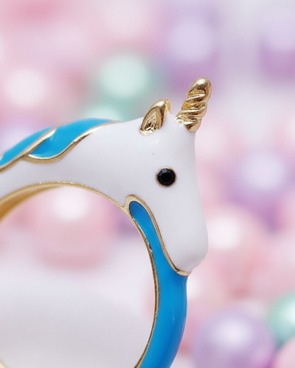 cartoon unicorn ring - detail