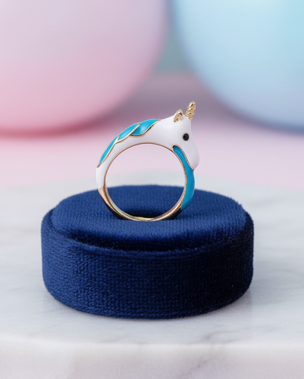 cartoon unicorn ring - lifestyle