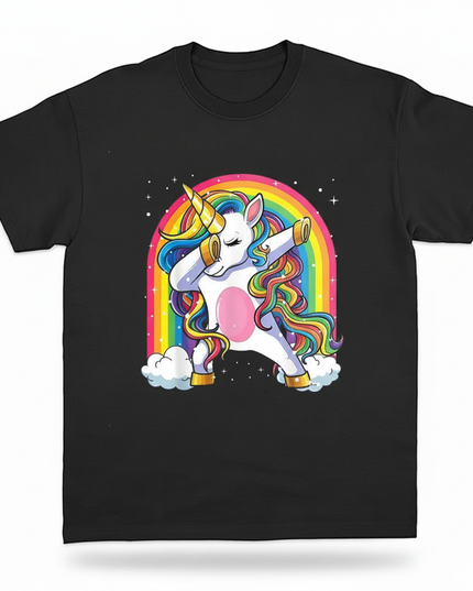 cat unicorn shirt - white-bg