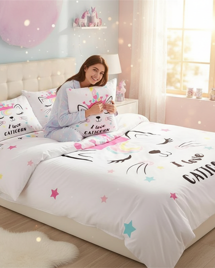 caticorn bedding - in-use
