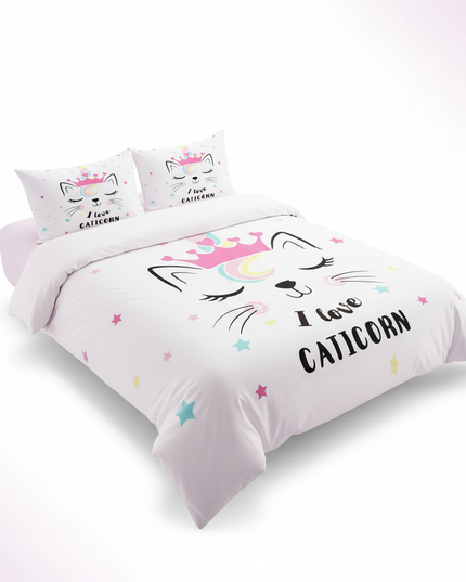 caticorn bedding - white-bg