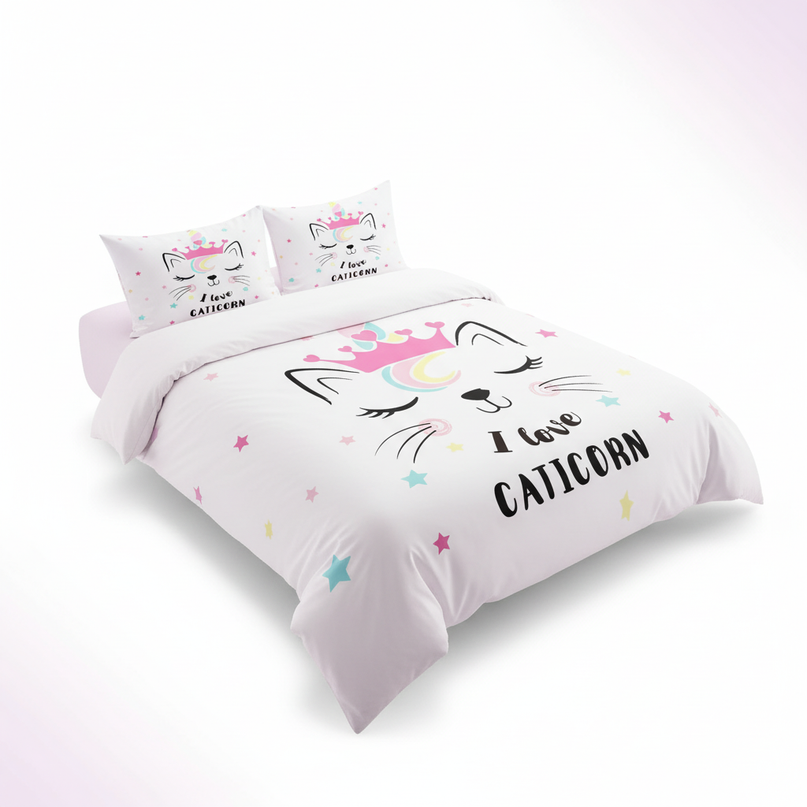 caticorn bedding - white-bg