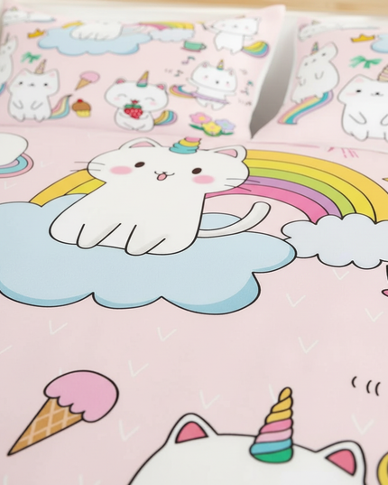 caticorn pattern bedding - detail