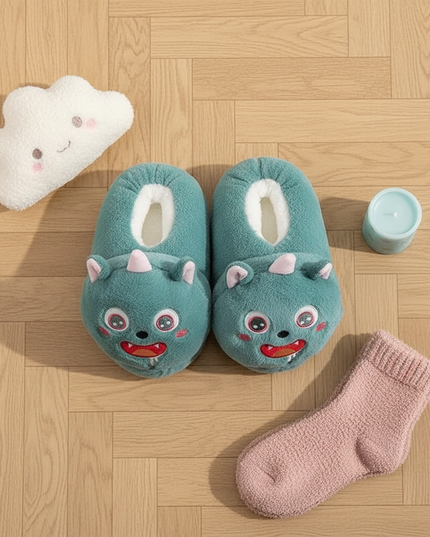 caticorn slippers - flat-lay