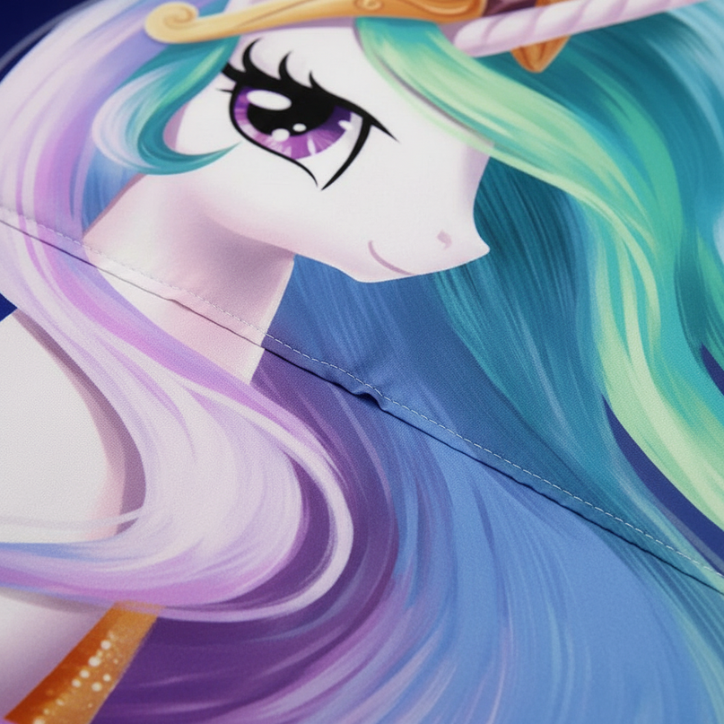 celestial princess unicorn bedding - detail