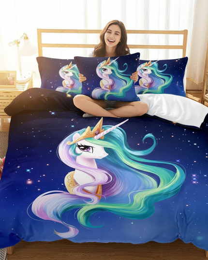 celestial princess unicorn bedding - in-use