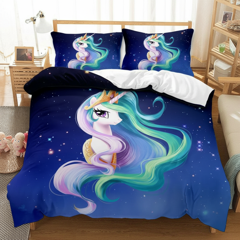 celestial princess unicorn bedding - lifestyle