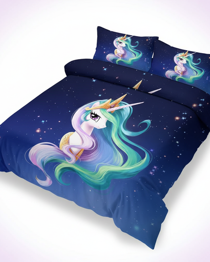 celestial princess unicorn bedding - white-bg