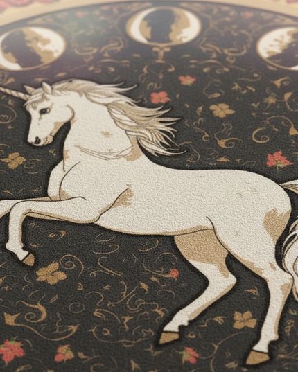 celestial unicorn rug - detail