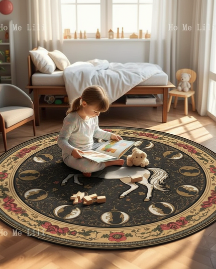 celestial unicorn rug - in-use