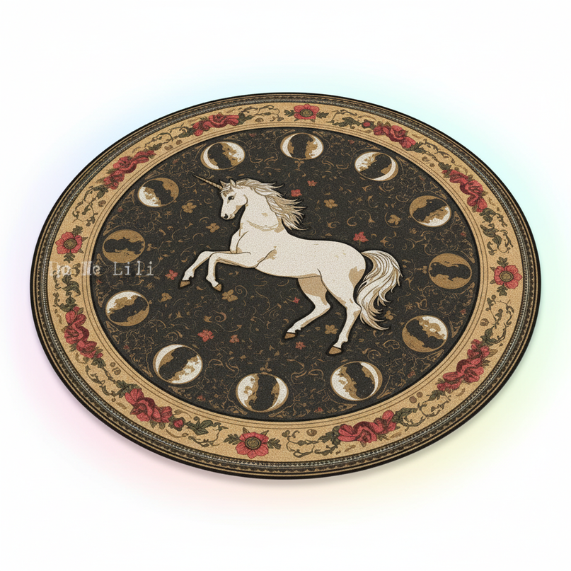 celestial unicorn rug - white-bg
