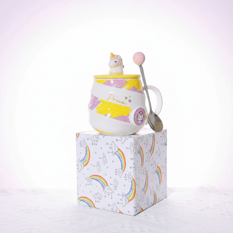 ceramic unicorn mug - white-bg